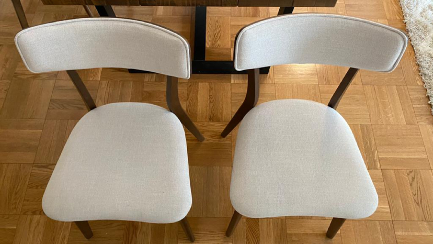 Set of 4 Dining Chair - Mid Century - Beige - photo 4