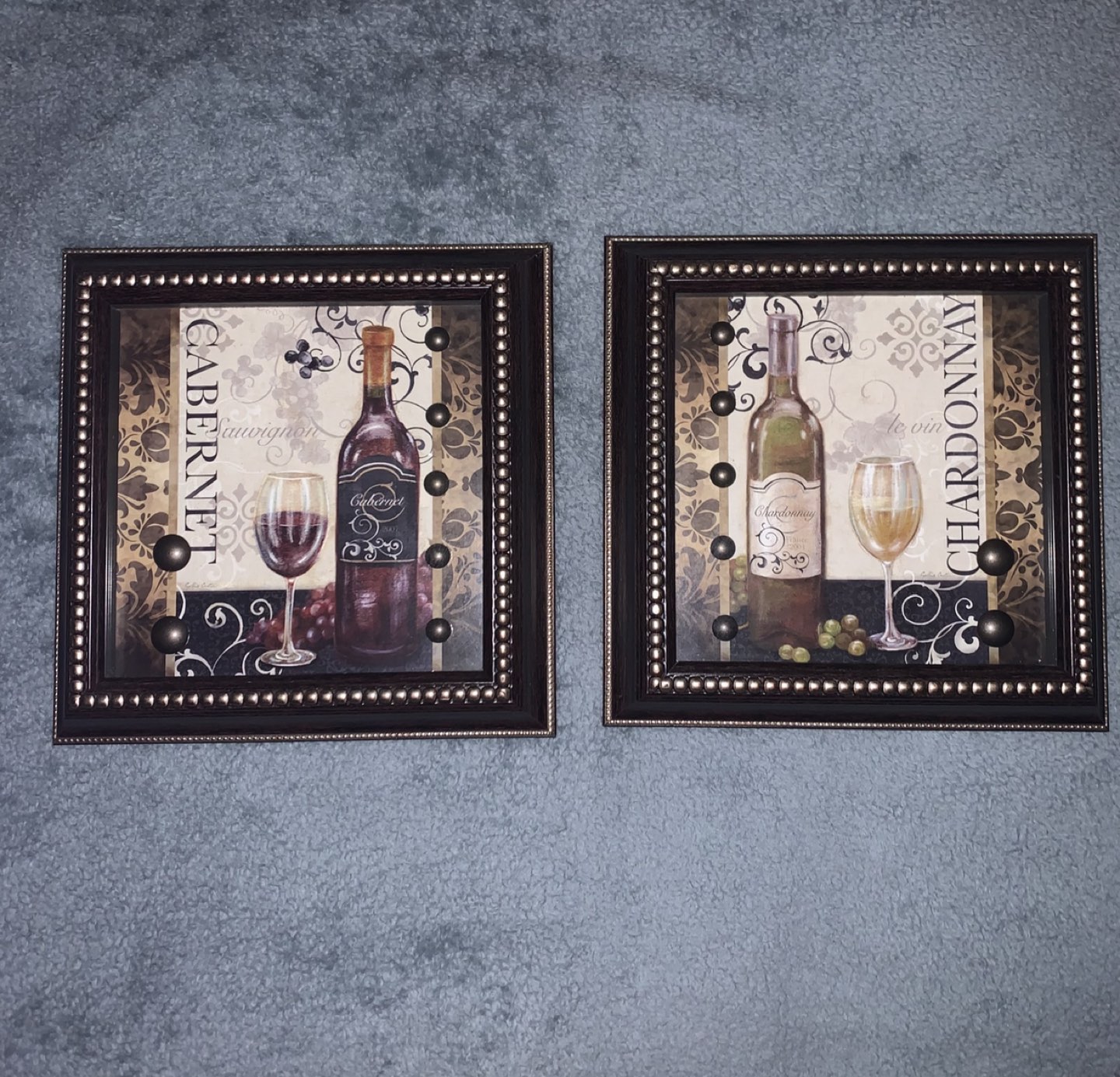 Set of two small pictures frame