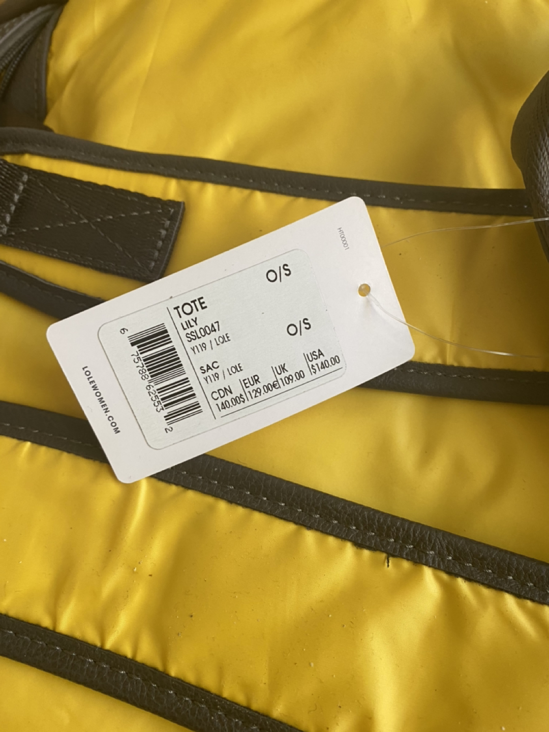 Lole “lily” weekender bag in yellow image indicator(3)