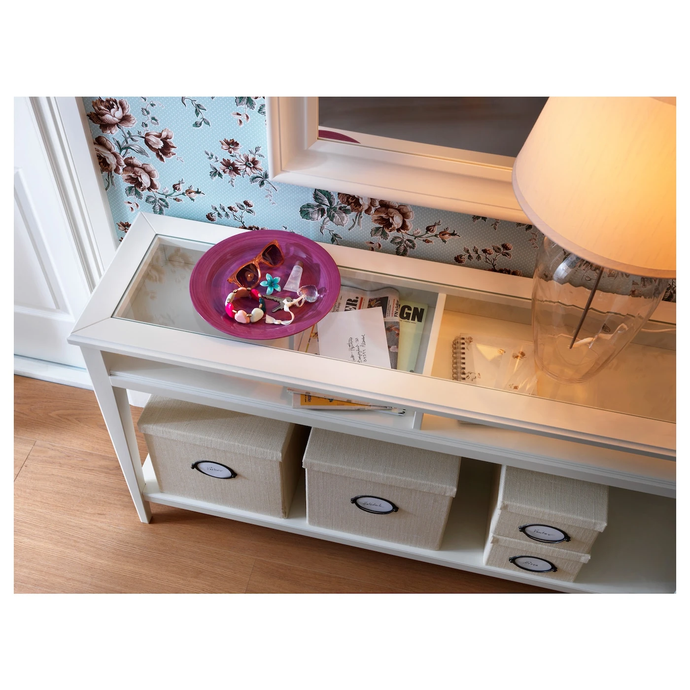 White IKEA Liatorp Console - photo 3