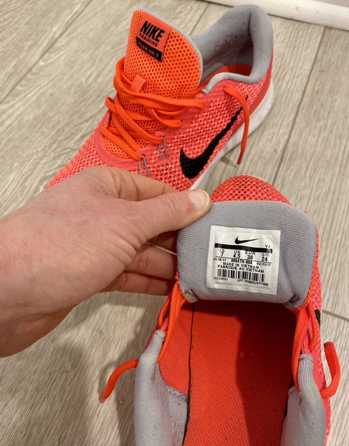 Neon Bright Orange Nike shoes / sneakers - photo 3
