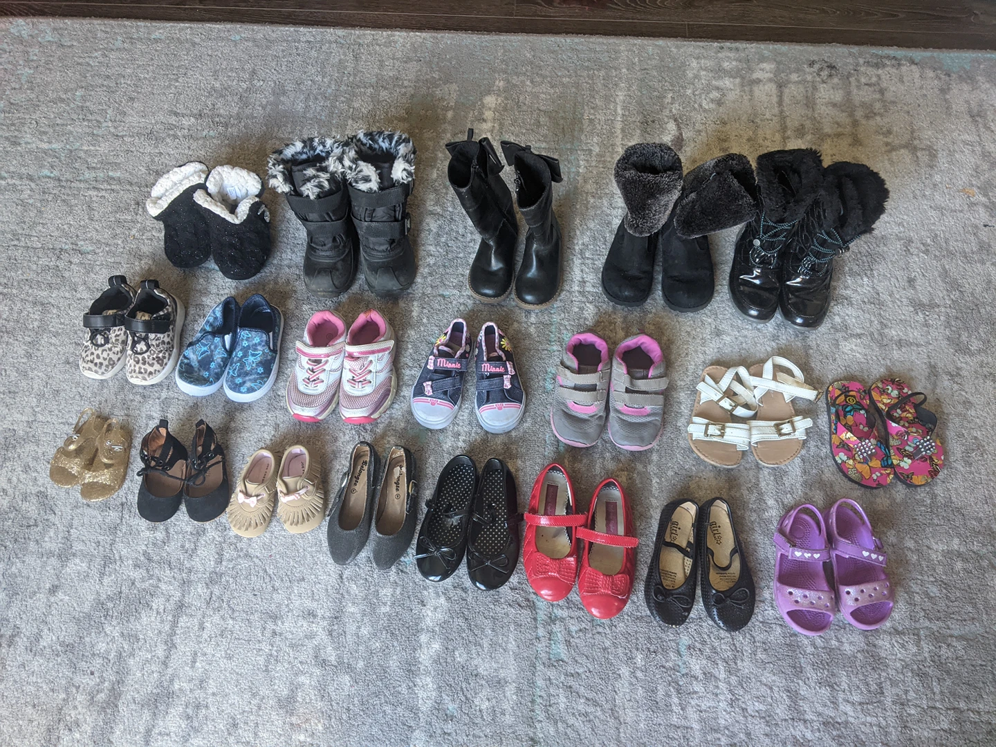 lot of kids girls shoes 20 pairs assorted thumbnail