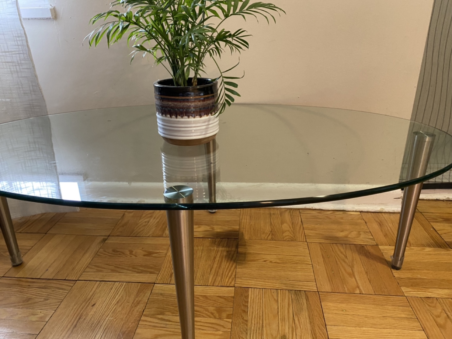 Glass coffee table