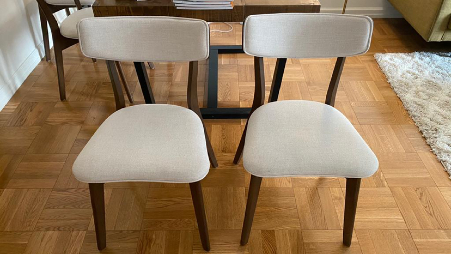 Set of 4 Dining Chair - Mid Century - Beige - photo 2