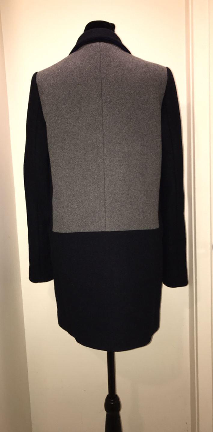 Dawn Levy wool blend car coat, dark navy - photo 2