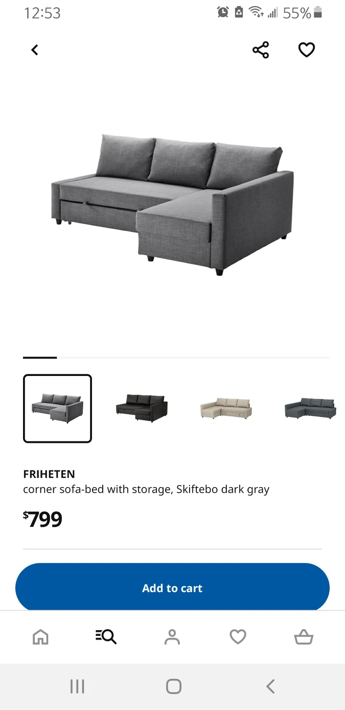 IKEA sofa bed with storage - photo 4