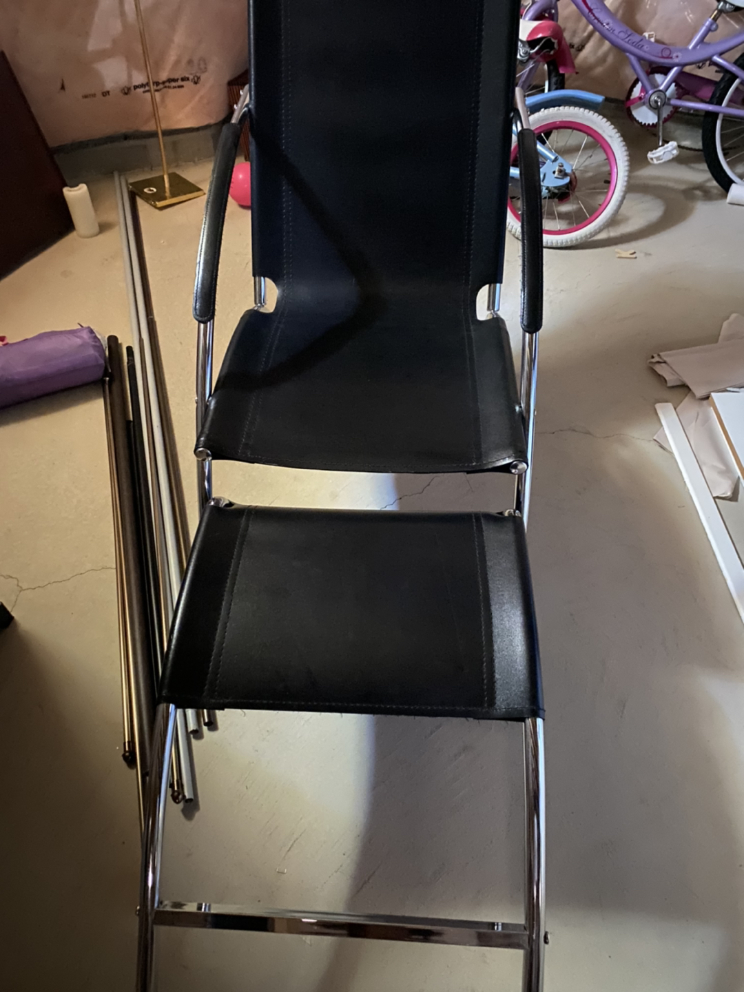 Black Leather resting chair - photo 4