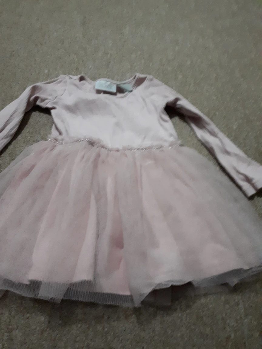 long-sleeve pink dress thumbnail