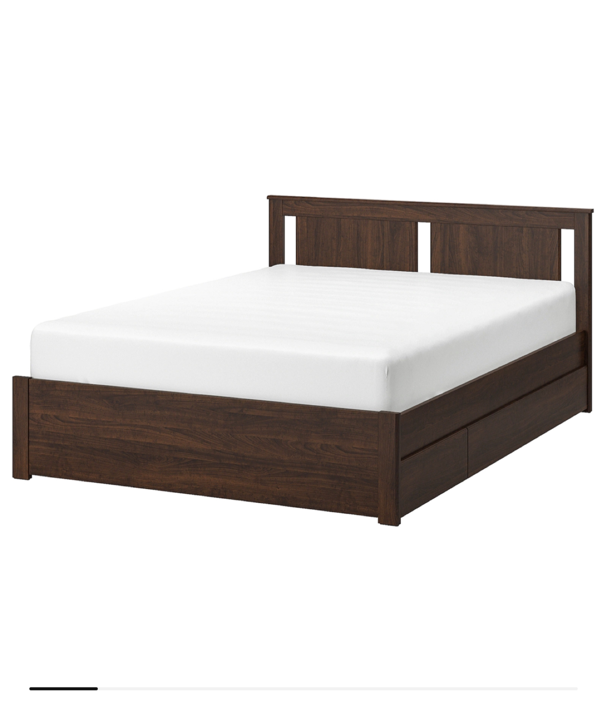 IKEA Wood queen size bed frame 