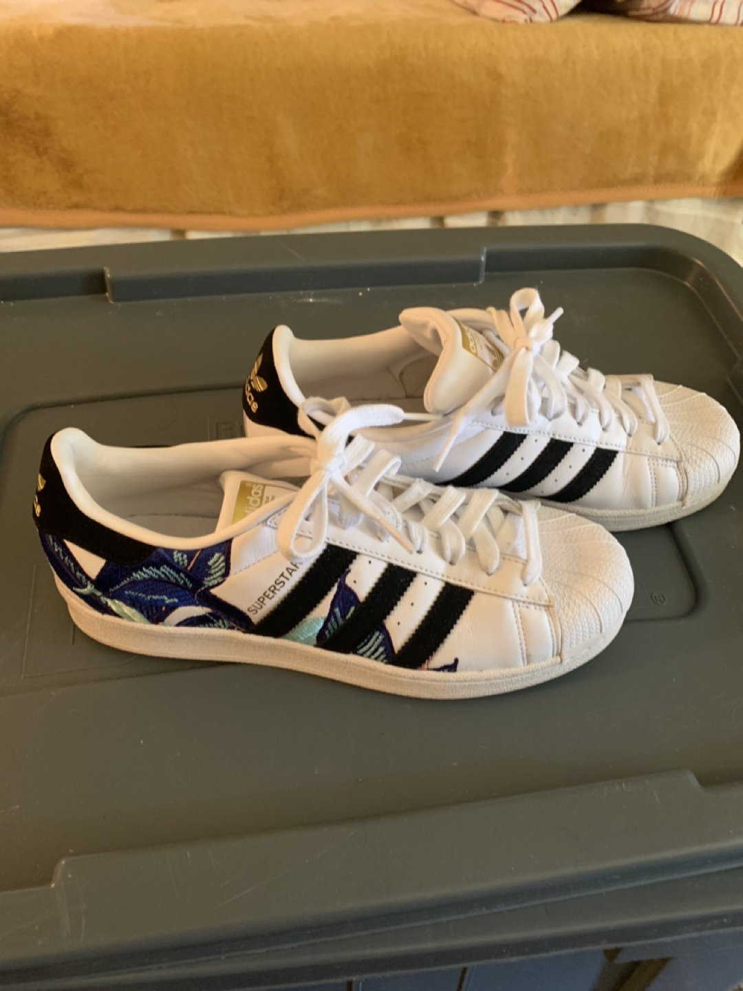 Adidas Floral Graphic Sneakers 9.5