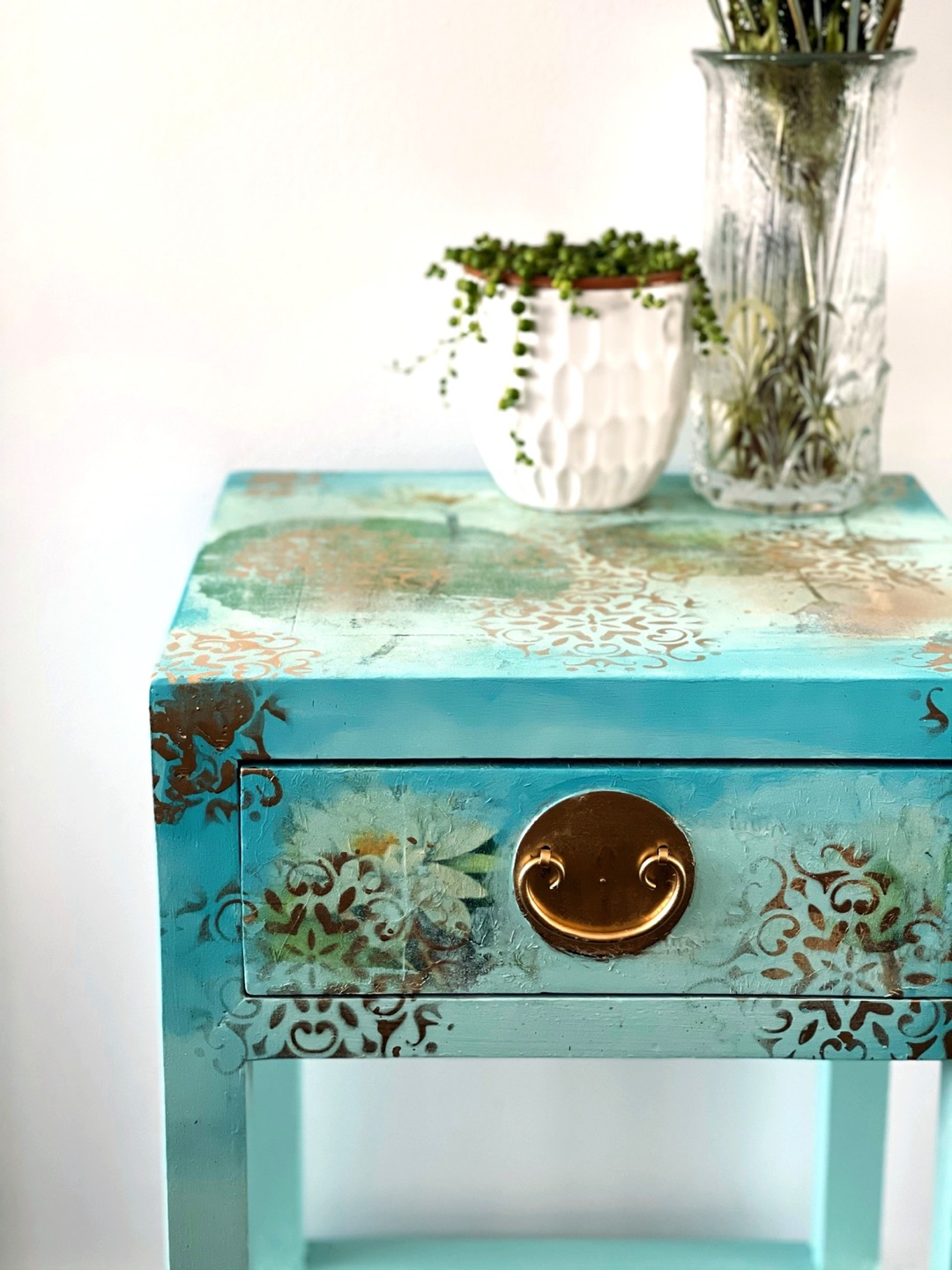 Oriental Style Lotus Solid Wood Table - photo 2