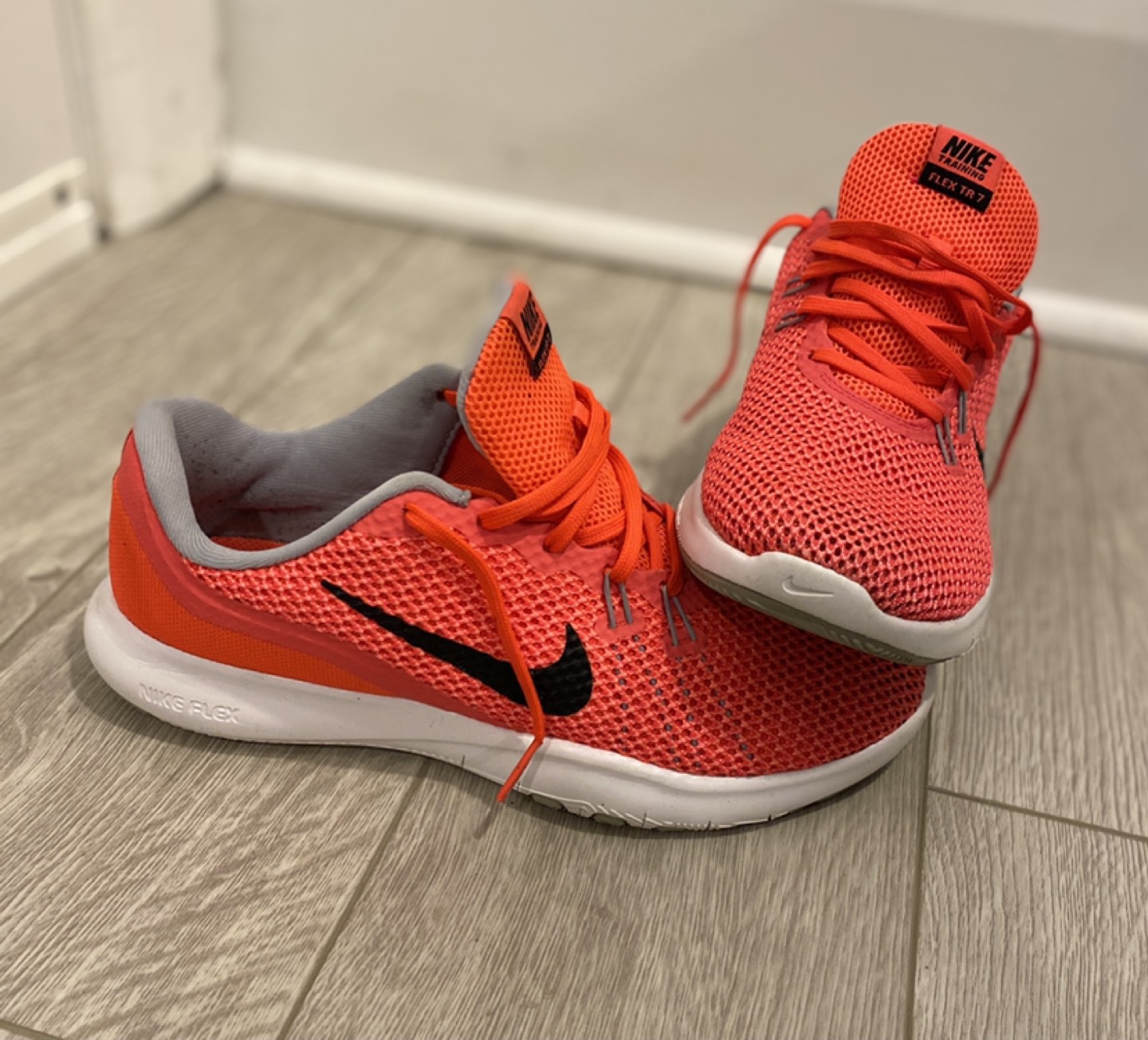 Neon Bright Orange Nike shoes / sneakers