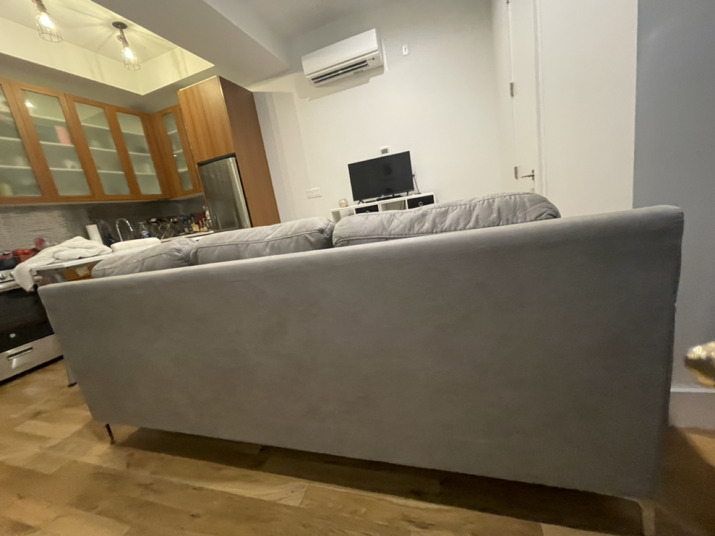 Raymour & Flanigan faux leather sofa - photo 2