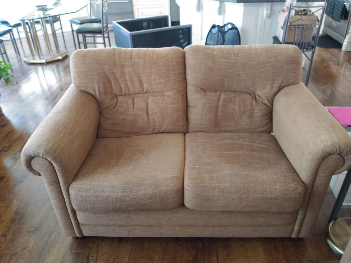 Brown Love Seat + Free Delivery