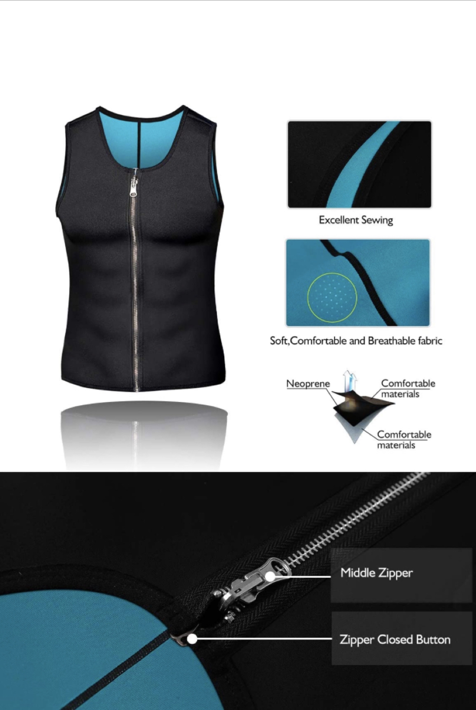 Men  Sauna Loss Waist Trainer Shirt Size (XXL) - photo 3