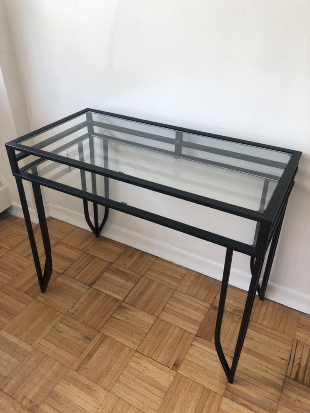 Glass And Metal Table / Desk