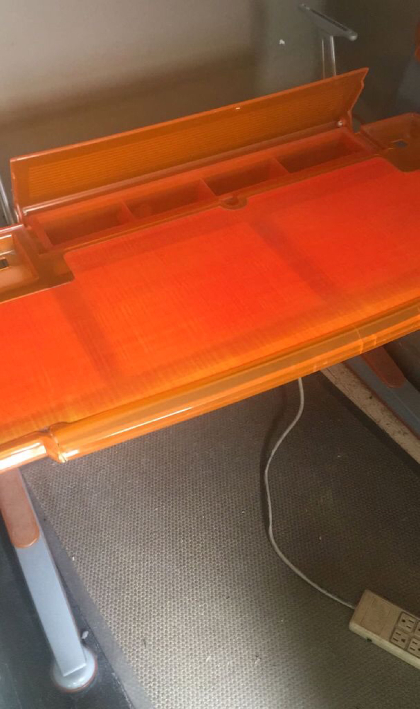 Groovy orange computer desk, Free, vintage ‘90s - photo 2