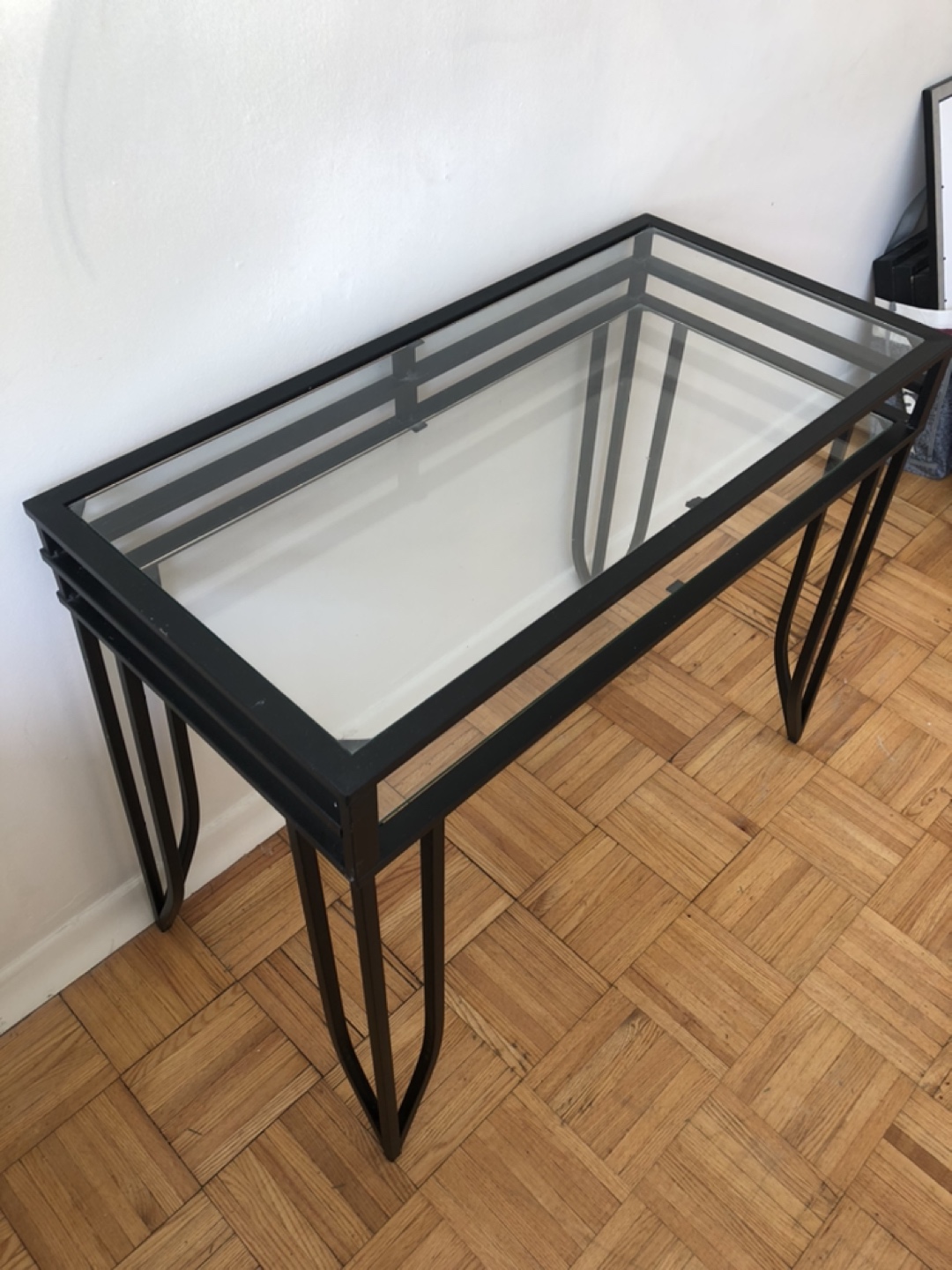 Glass And Metal Table / Desk - photo 3