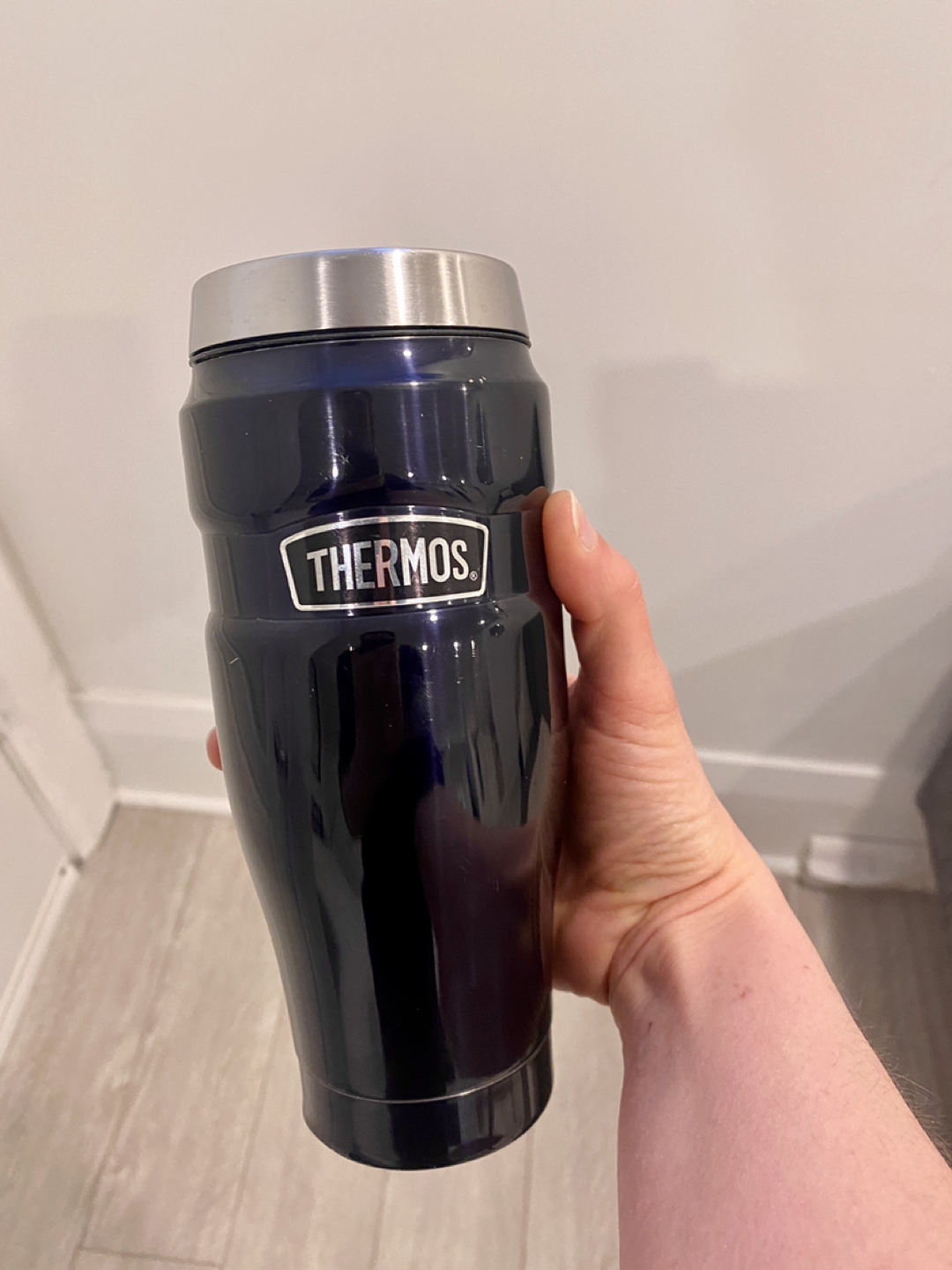Thermos Stainless King Travel Tumbler, 16 Ounce, Matte Blue 