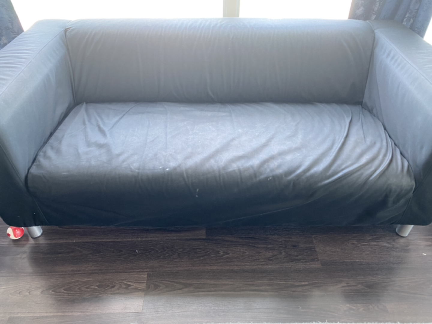 IKEA couch with removable black cover  - photo 2
