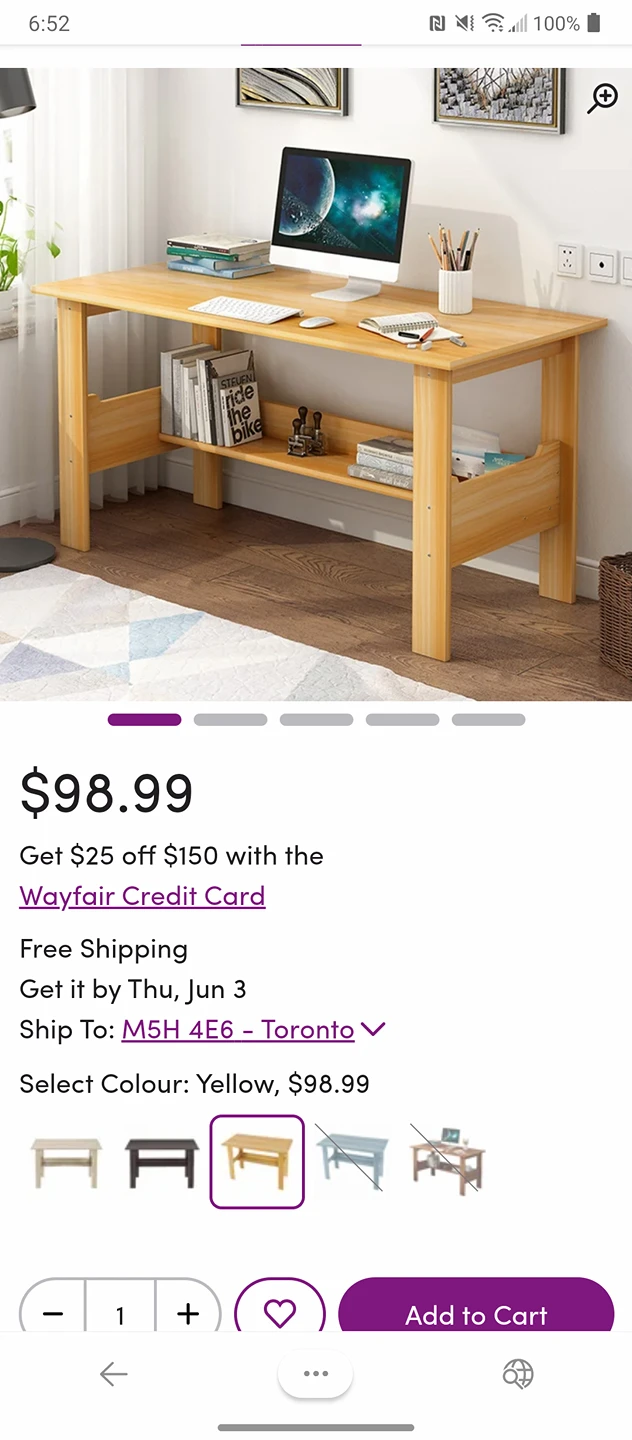 New Desk perfect for small space