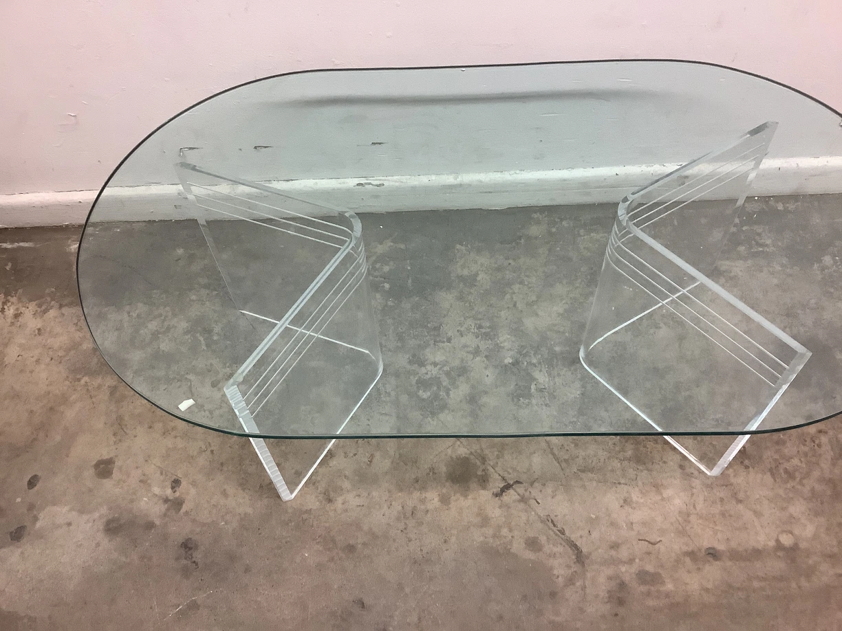 Glass Top Acrylic Leg Coffee Table + Free Delivery - photo 5