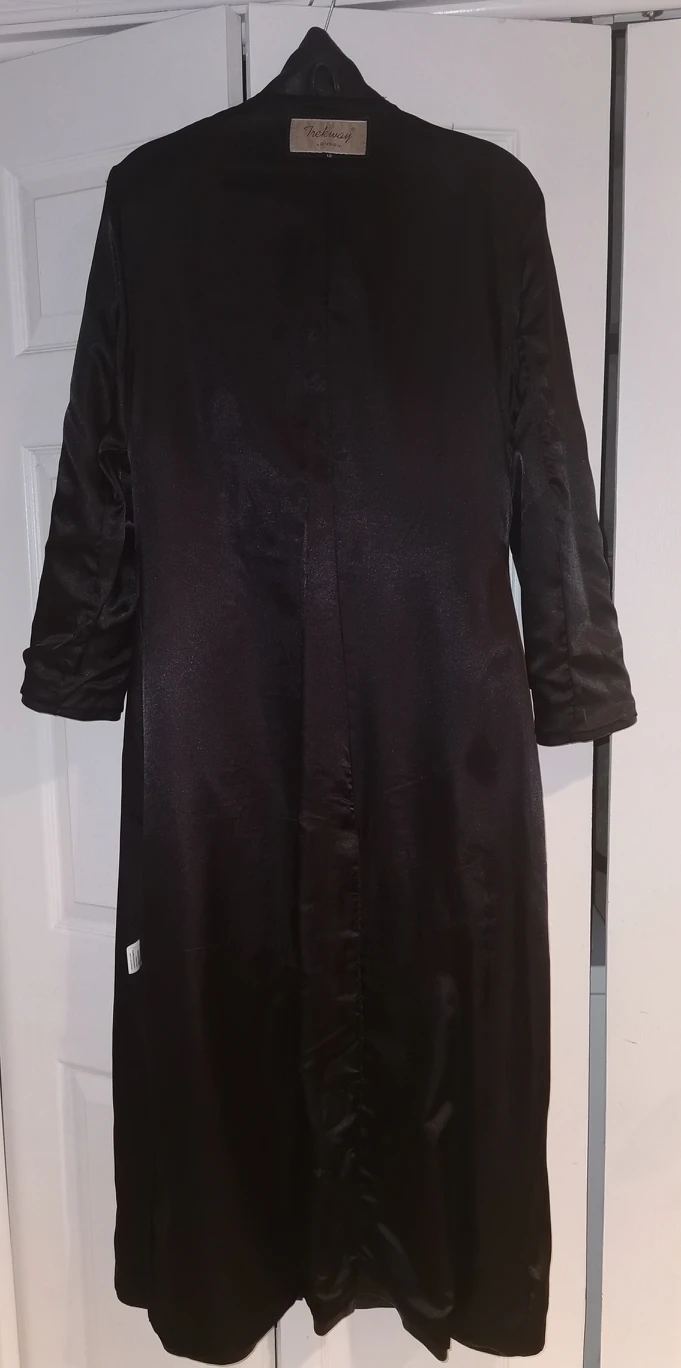 Long Black Leather Jacket image indicator(6)