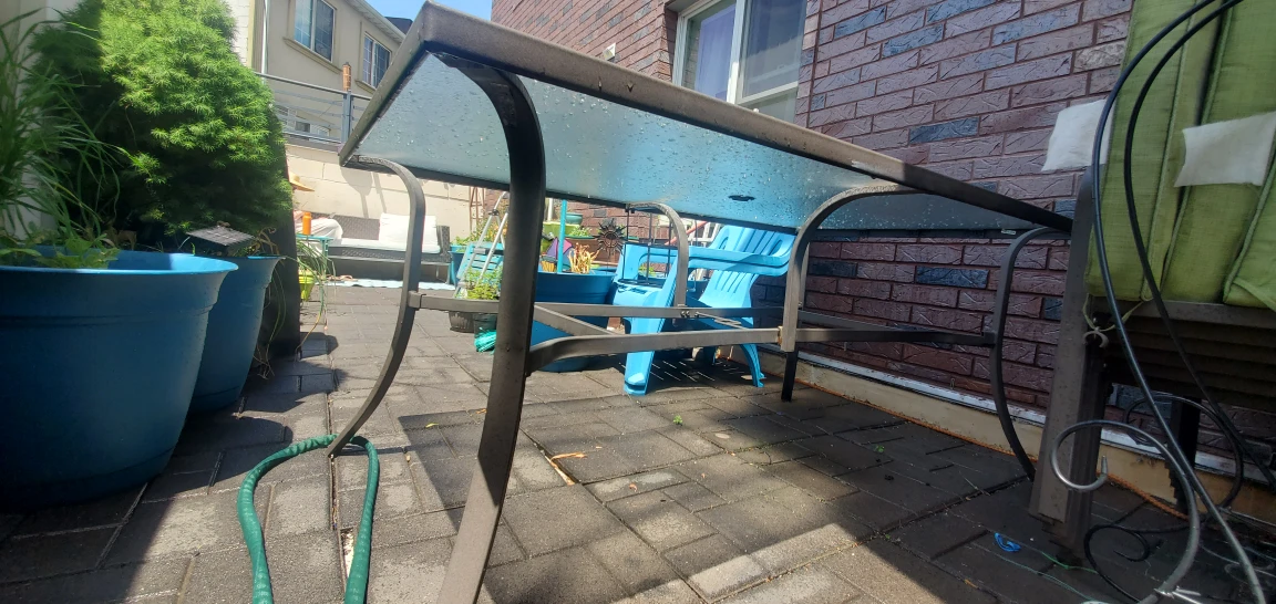 Outdoor Glass Top Patio Table - photo 2