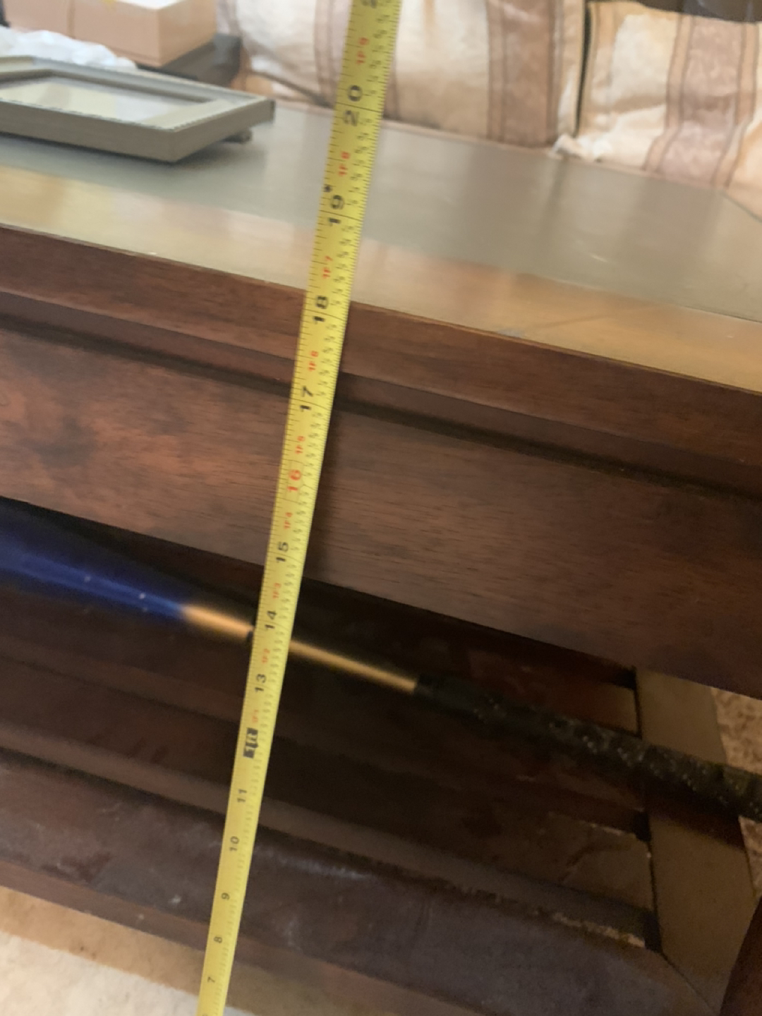 Wooden two tier coffee table and side table  - photo 5