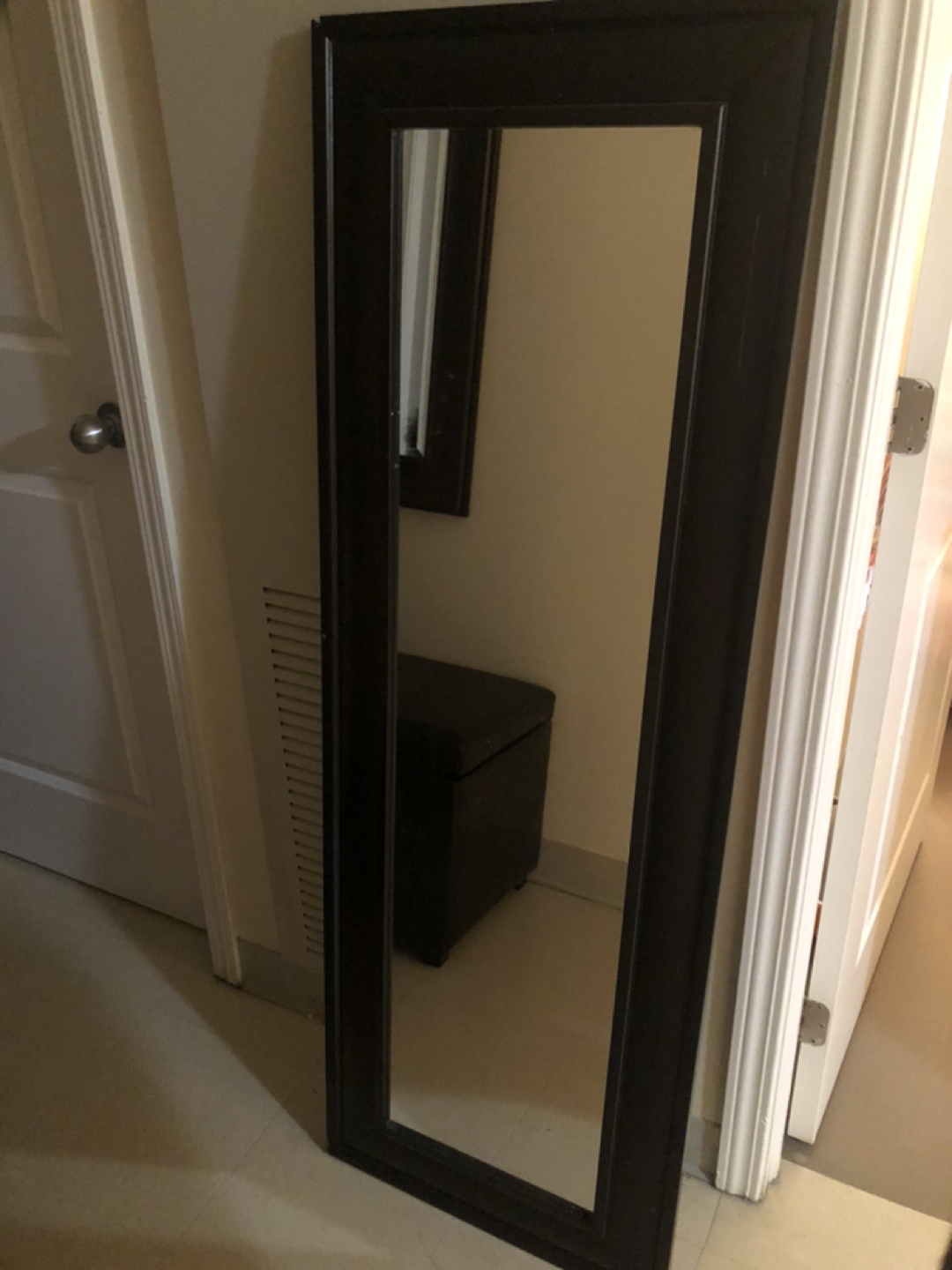 Full length espresso mirror 