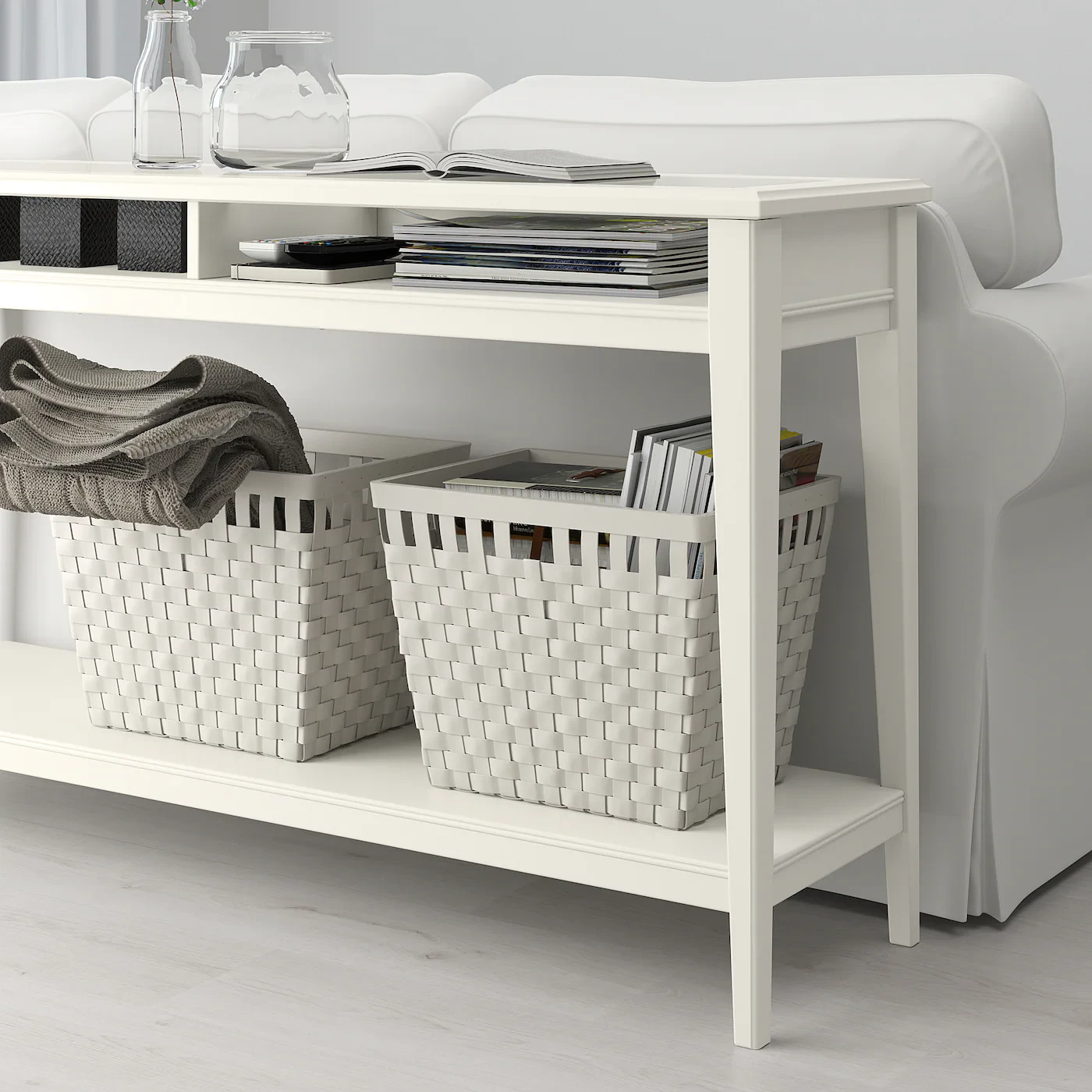 White IKEA Liatorp Console
