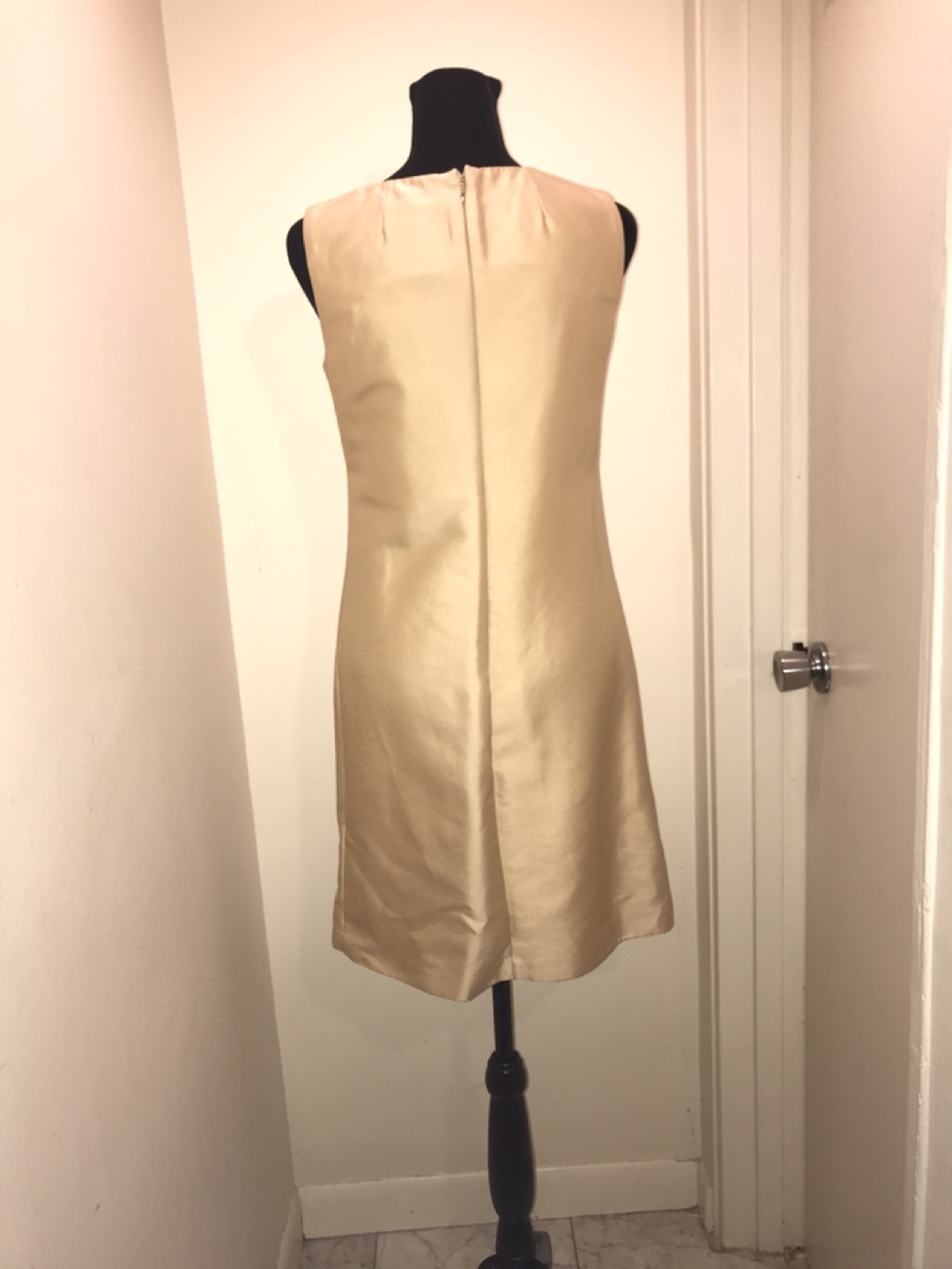 Zarina gold dress with lace embellishment, 42 - photo 3
