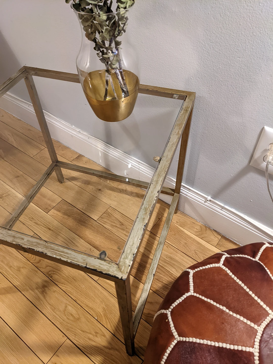 Cute Gold Glass Top Table - photo 4