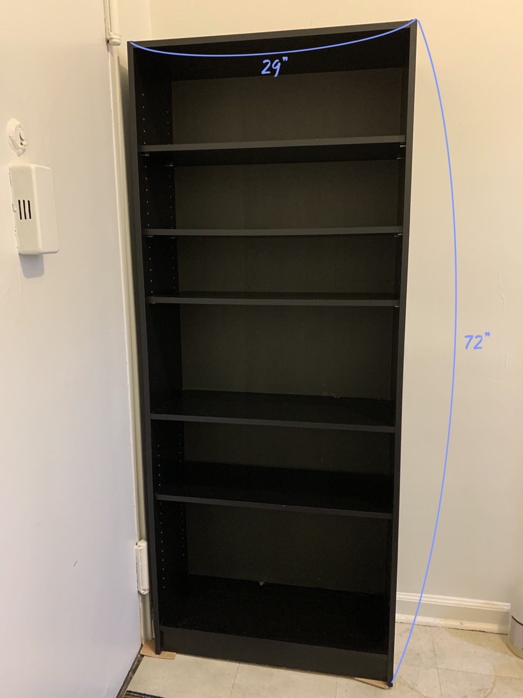 Ikea black shelf  thumbnail