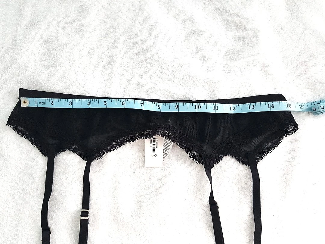 🆕️ Black garter belt w lace trim BNWT image indicator(4)