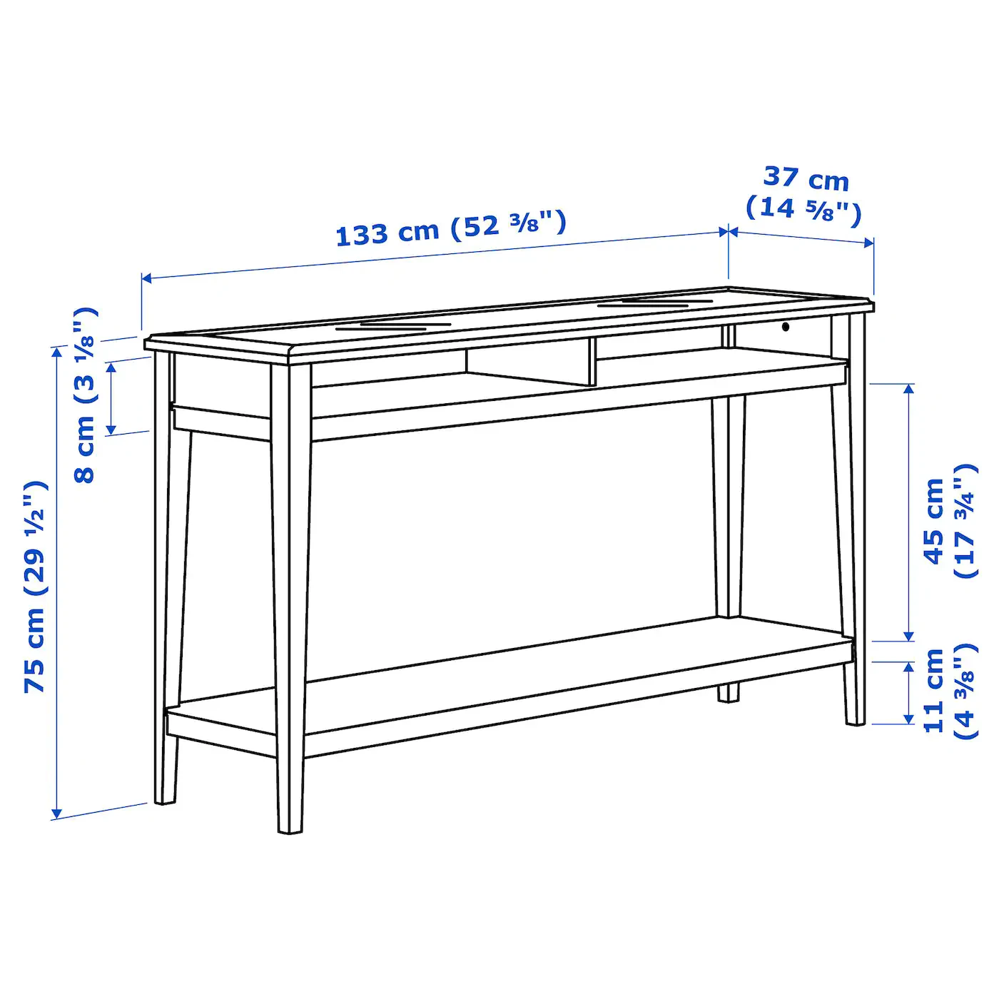 White IKEA Liatorp Console - photo 4