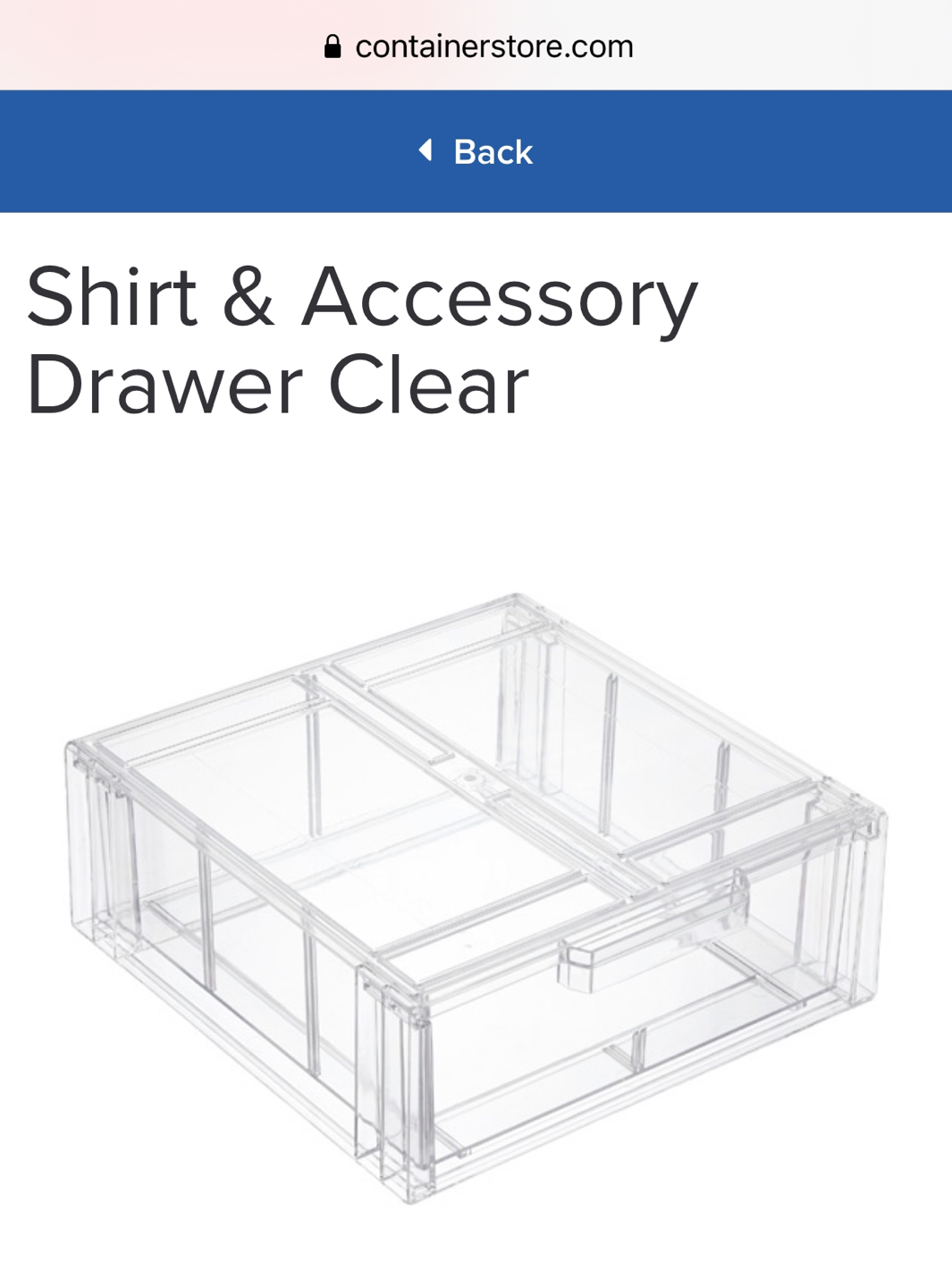 The Container Store clear stackable drawers - photo 3