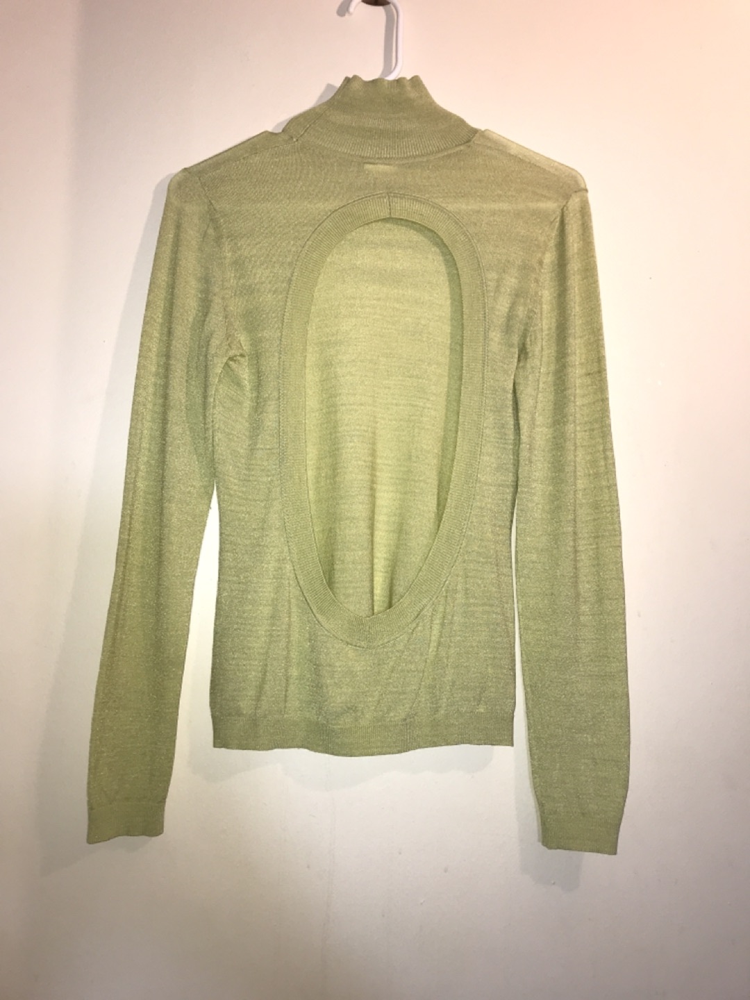 Versace jeans turtleneck, open back, new