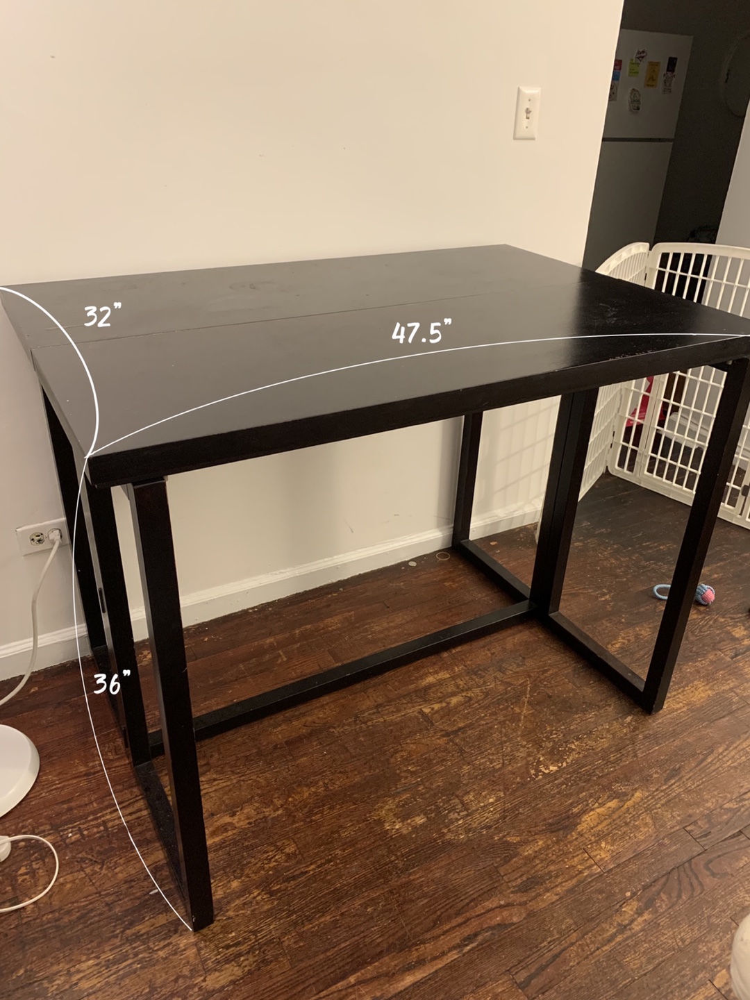 Fold-in-half table/ tv stand