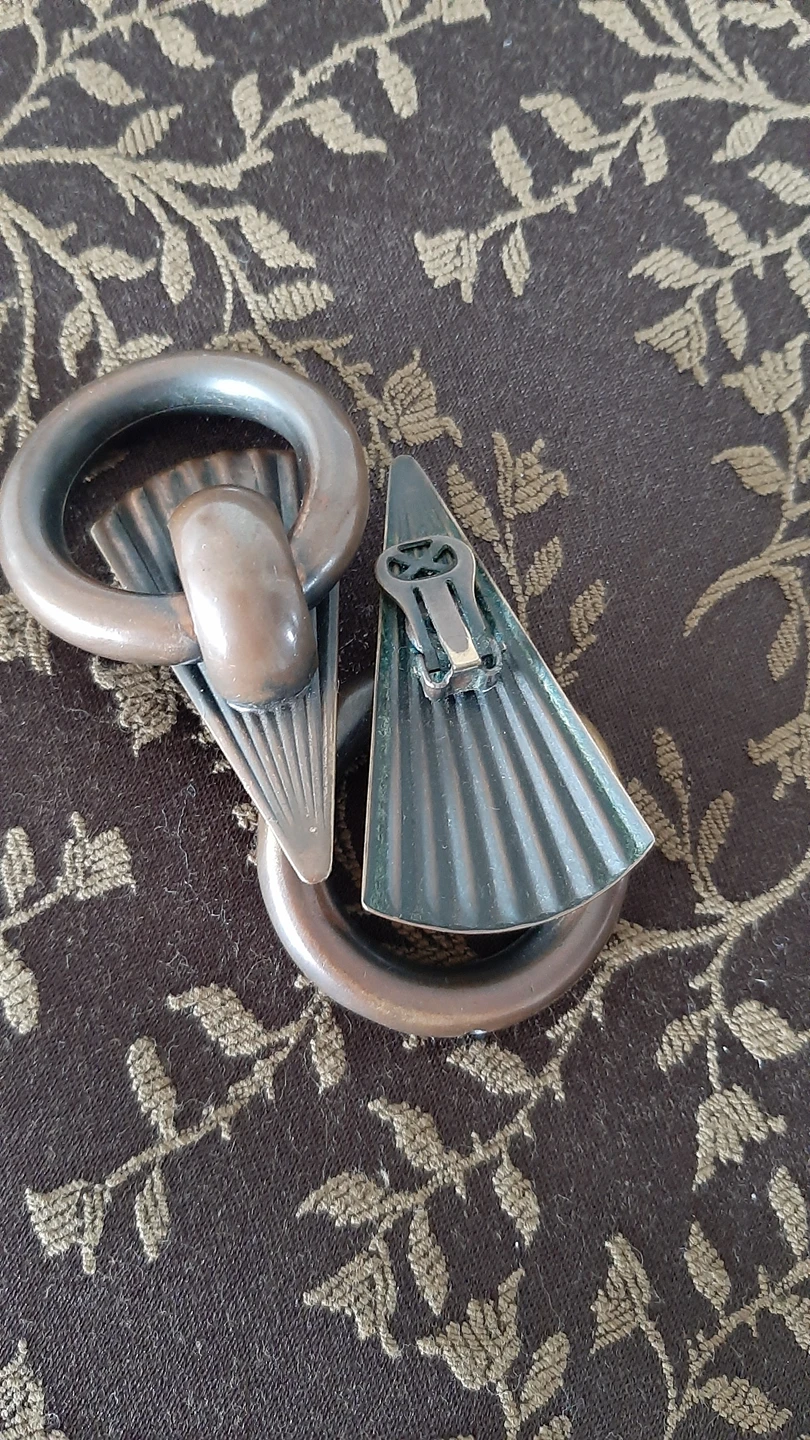 Vintage copper clip-on earrings image indicator(2)
