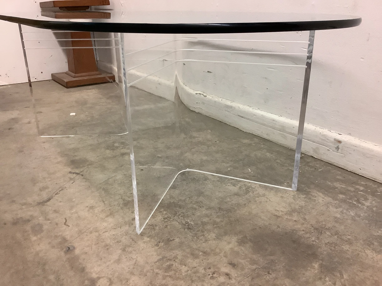 Glass Top Acrylic Leg Coffee Table + Free Delivery - photo 3