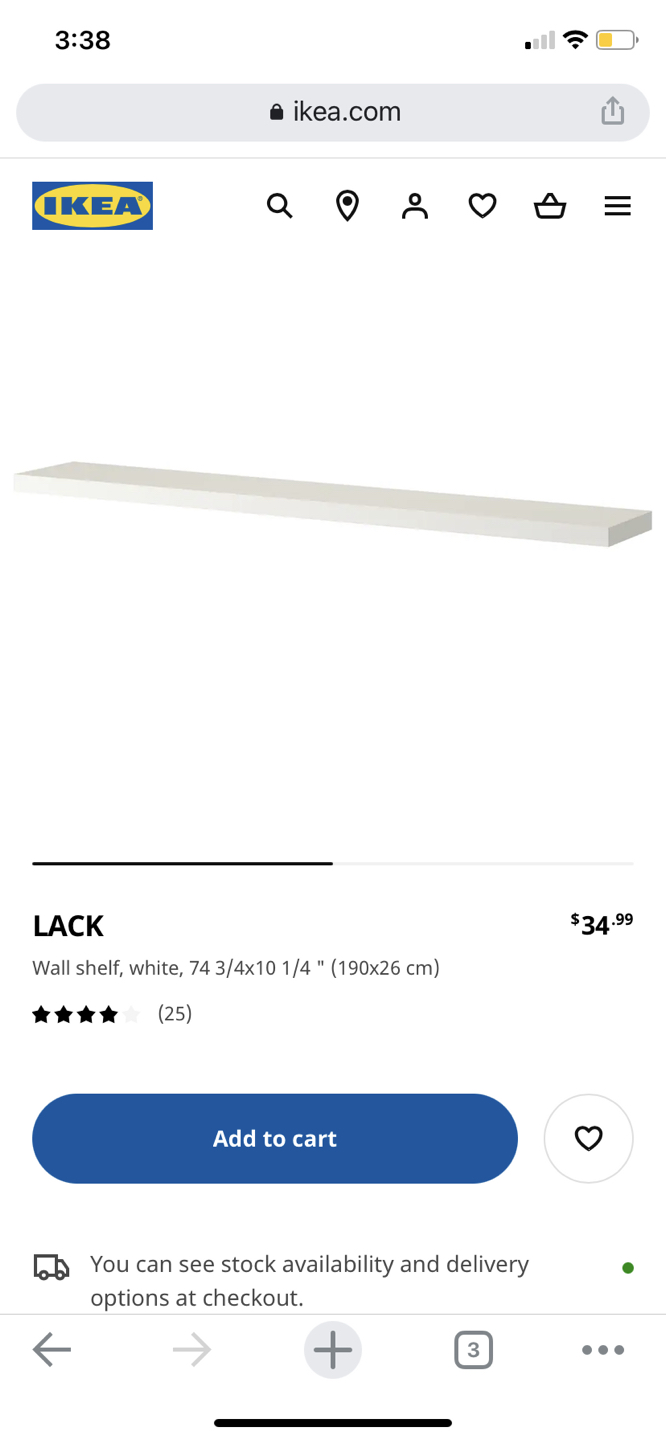 IKea floating shelf- long- moving sale - photo 3