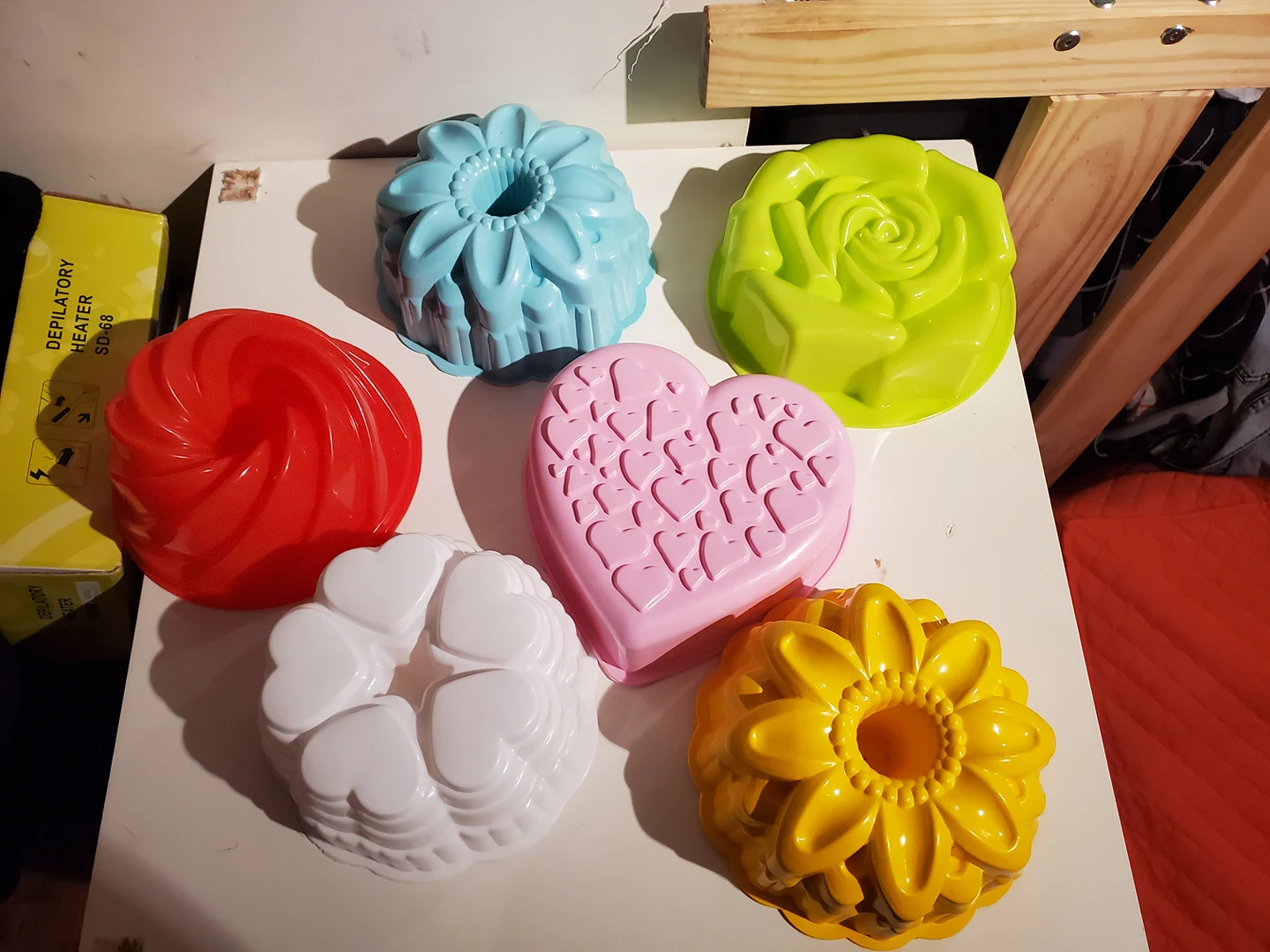 Plastic molds great for jelly and desserts