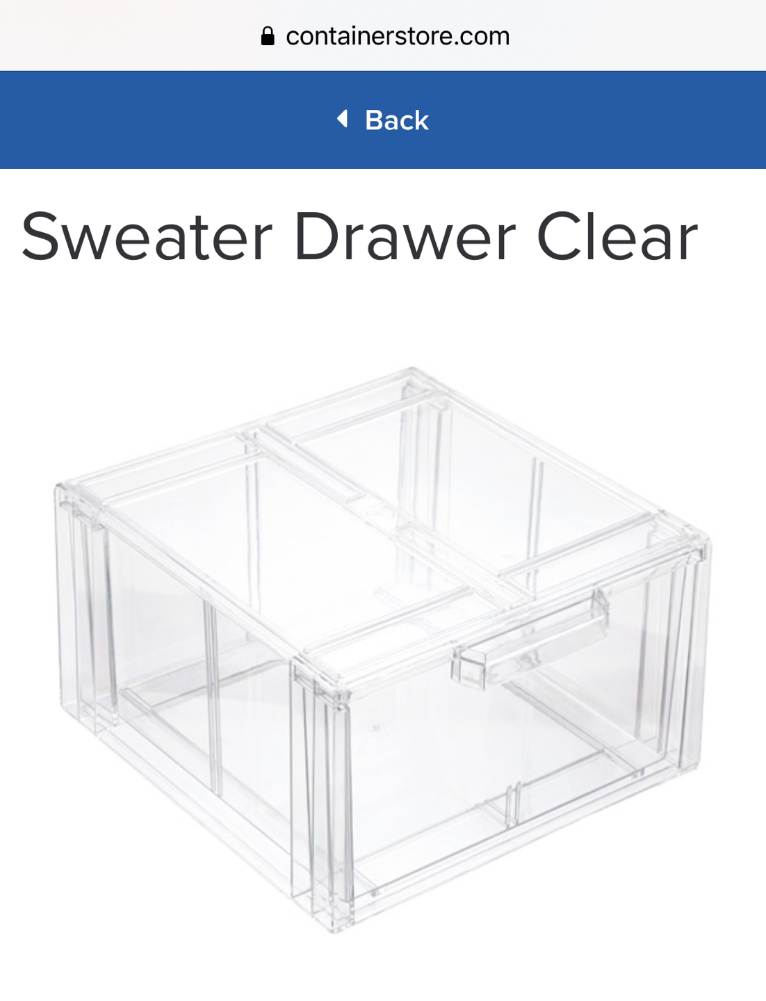 The Container Store clear stackable drawers - photo 2