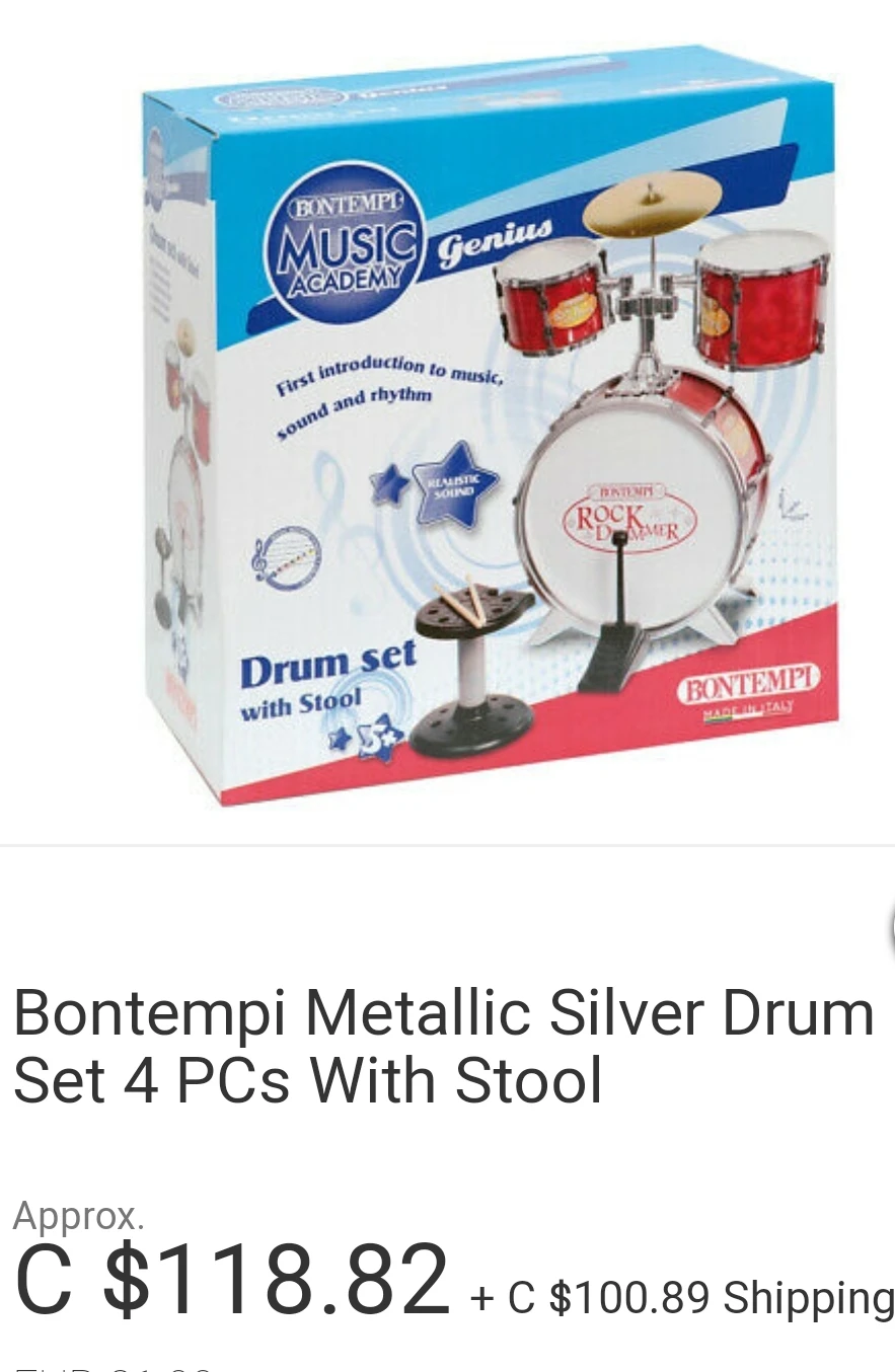 Brand New Kids Drum Set with Stool - photo 2