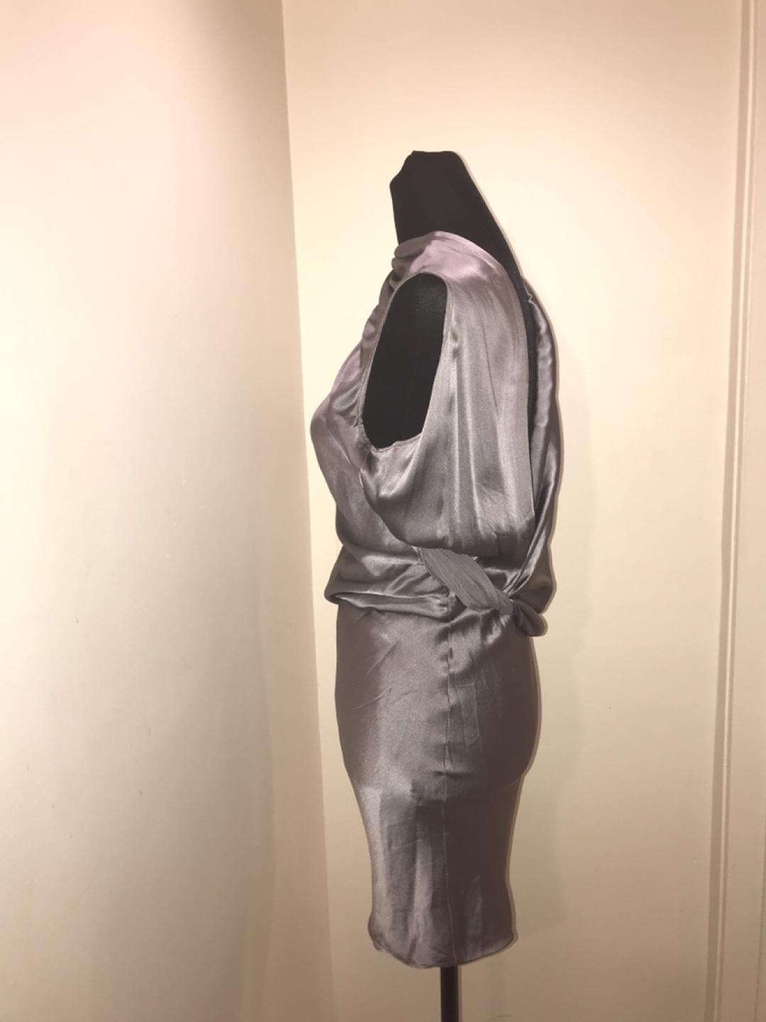 Patrizia pepe firenze glossy silk dress, 40/xs/s - photo 4