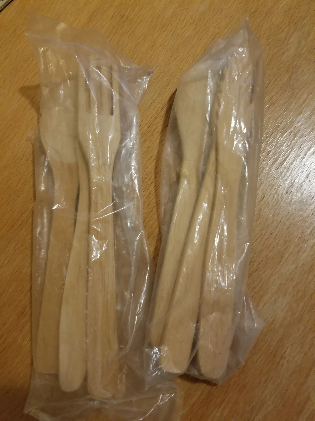 Wooden flatware (knife, spoon, fork)