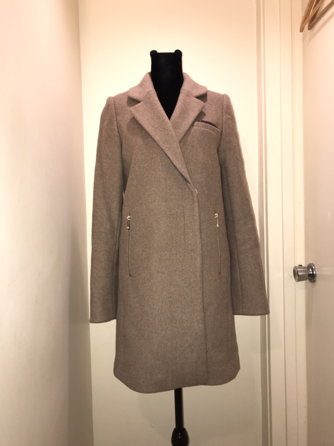Dawn Levy wool blend car coat