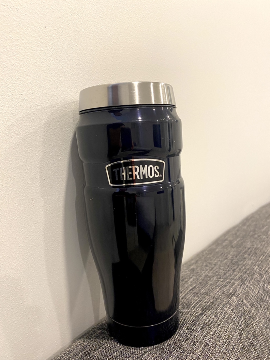 Thermos Stainless King Travel Tumbler, 16 Ounce, Matte Blue  - photo 2