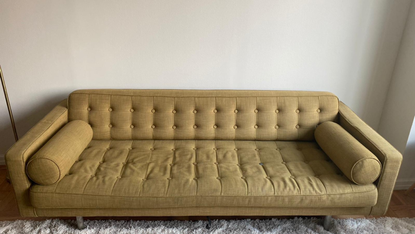 Olive Green Mid Century Sofa - photo 5